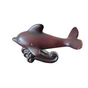 Lenox Cherrywood Dolphin Jumping in Waves Figurine